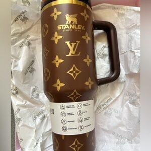 Stanley LV design Brown Tumbler with Gold Details